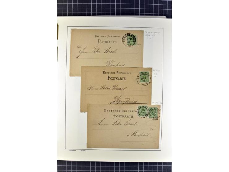 1872/1945, umfangreiche Sammlung Briefe und Karten ab Brustschilde mit nachverwendeten Stempeln, Hufeisenstempeln, des Weiter