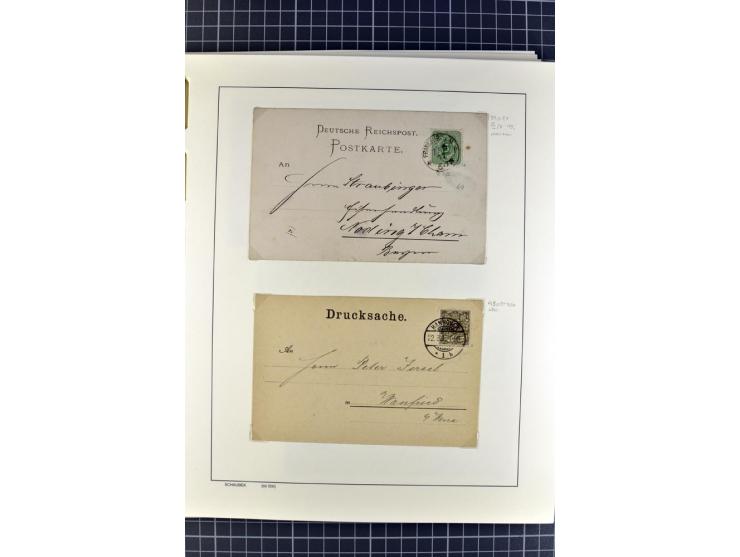 1872/1945, umfangreiche Sammlung Briefe und Karten ab Brustschilde mit nachverwendeten Stempeln, Hufeisenstempeln, des Weiter