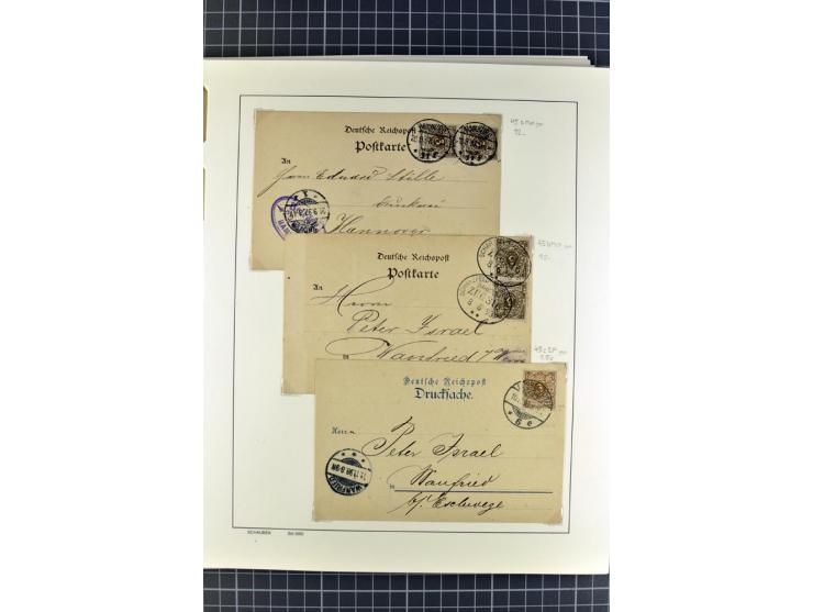 1872/1945, umfangreiche Sammlung Briefe und Karten ab Brustschilde mit nachverwendeten Stempeln, Hufeisenstempeln, des Weiter