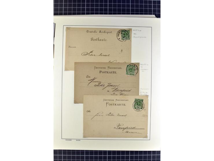 1872/1945, umfangreiche Sammlung Briefe und Karten ab Brustschilde mit nachverwendeten Stempeln, Hufeisenstempeln, des Weiter