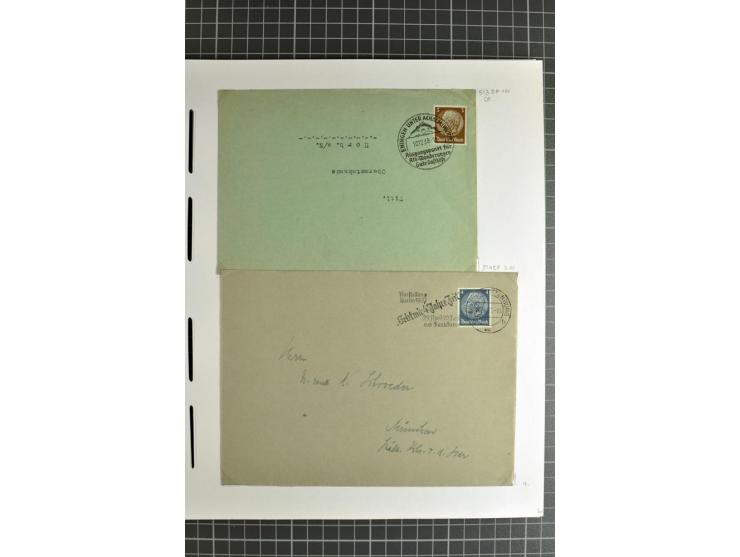 1872/1945, umfangreiche Sammlung Briefe und Karten ab Brustschilde mit nachverwendeten Stempeln, Hufeisenstempeln, des Weiter
