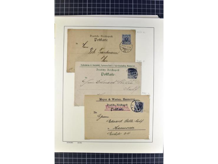 1872/1945, umfangreiche Sammlung Briefe und Karten ab Brustschilde mit nachverwendeten Stempeln, Hufeisenstempeln, des Weiter