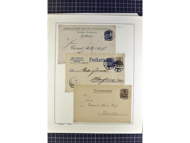 1872/1945, umfangreiche Sammlung Briefe und Karten ab Brustschilde mit nachverwendeten Stempeln, Hufeisenstempeln, des Weiter
