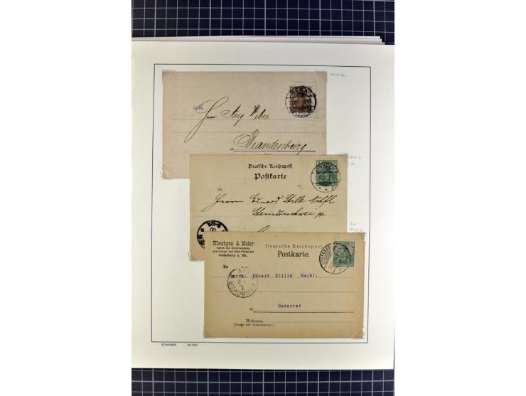 1872/1945, umfangreiche Sammlung Briefe und Karten ab Brustschilde mit nachverwendeten Stempeln, Hufeisenstempeln, des Weiter