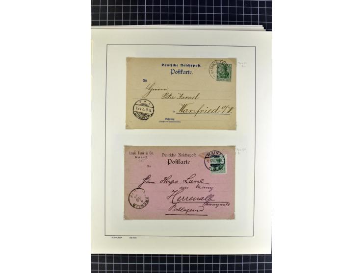 1872/1945, umfangreiche Sammlung Briefe und Karten ab Brustschilde mit nachverwendeten Stempeln, Hufeisenstempeln, des Weiter