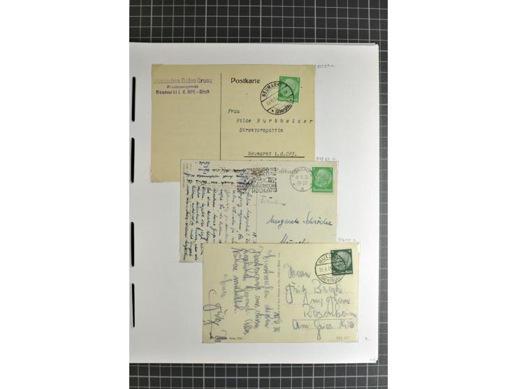1872/1945, umfangreiche Sammlung Briefe und Karten ab Brustschilde mit nachverwendeten Stempeln, Hufeisenstempeln, des Weiter