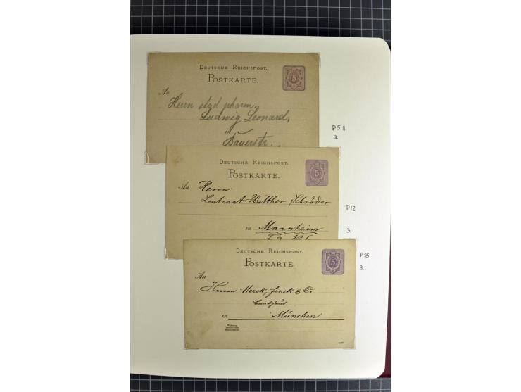 1872/1945, umfangreiche Sammlung Briefe und Karten ab Brustschilde mit nachverwendeten Stempeln, Hufeisenstempeln, des Weiter