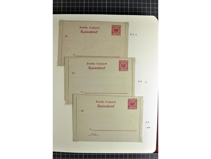 1872/1945, umfangreiche Sammlung Briefe und Karten ab Brustschilde mit nachverwendeten Stempeln, Hufeisenstempeln, des Weiter