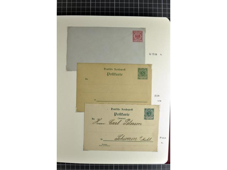 1872/1945, umfangreiche Sammlung Briefe und Karten ab Brustschilde mit nachverwendeten Stempeln, Hufeisenstempeln, des Weiter