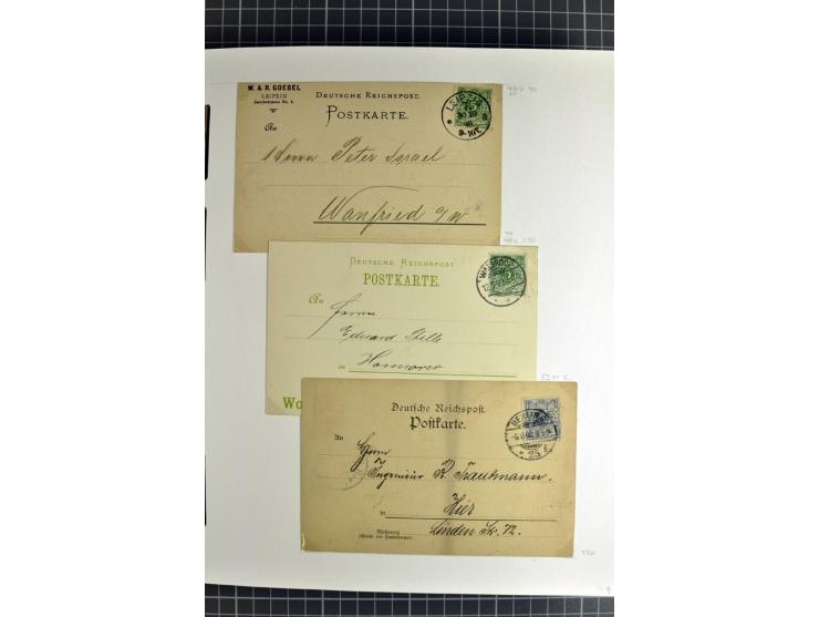 1872/1945, umfangreiche Sammlung Briefe und Karten ab Brustschilde mit nachverwendeten Stempeln, Hufeisenstempeln, des Weiter