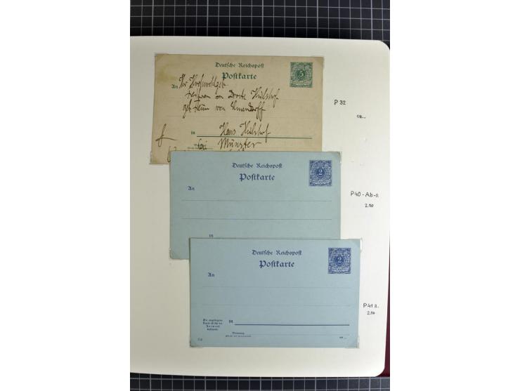 1872/1945, umfangreiche Sammlung Briefe und Karten ab Brustschilde mit nachverwendeten Stempeln, Hufeisenstempeln, des Weiter