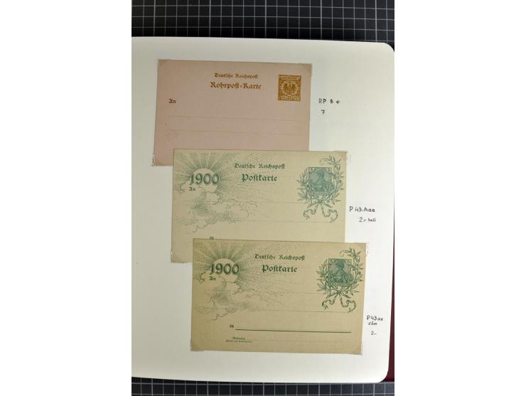 1872/1945, umfangreiche Sammlung Briefe und Karten ab Brustschilde mit nachverwendeten Stempeln, Hufeisenstempeln, des Weiter