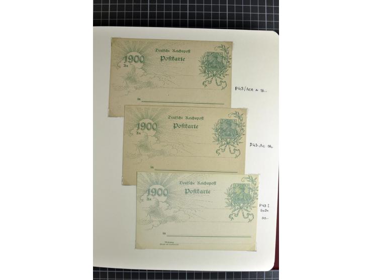 1872/1945, umfangreiche Sammlung Briefe und Karten ab Brustschilde mit nachverwendeten Stempeln, Hufeisenstempeln, des Weiter