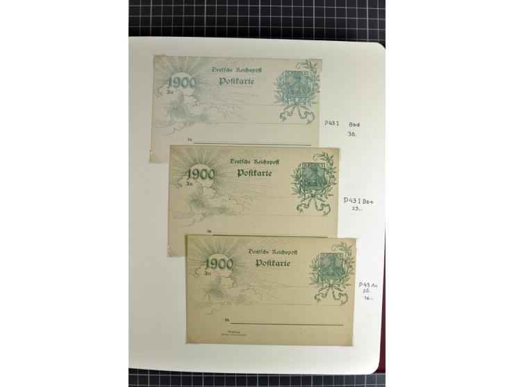 1872/1945, umfangreiche Sammlung Briefe und Karten ab Brustschilde mit nachverwendeten Stempeln, Hufeisenstempeln, des Weiter