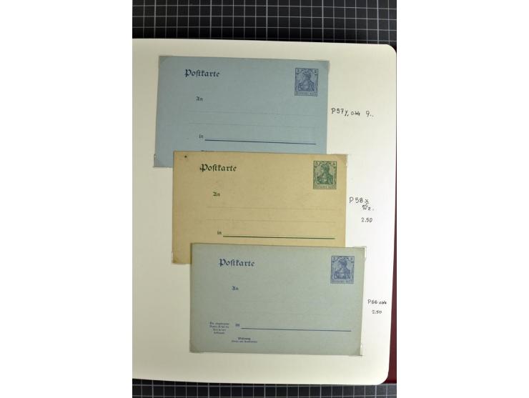 1872/1945, umfangreiche Sammlung Briefe und Karten ab Brustschilde mit nachverwendeten Stempeln, Hufeisenstempeln, des Weiter