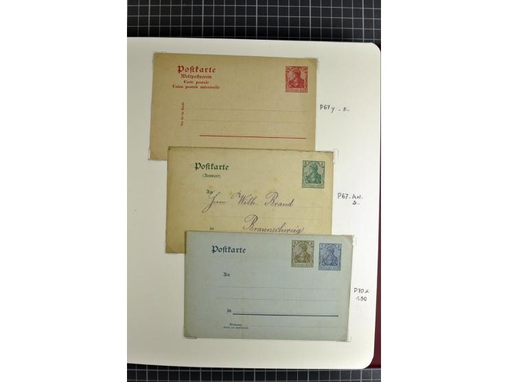 1872/1945, umfangreiche Sammlung Briefe und Karten ab Brustschilde mit nachverwendeten Stempeln, Hufeisenstempeln, des Weiter