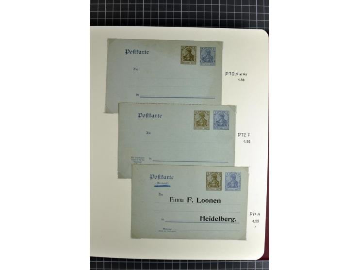 1872/1945, umfangreiche Sammlung Briefe und Karten ab Brustschilde mit nachverwendeten Stempeln, Hufeisenstempeln, des Weiter