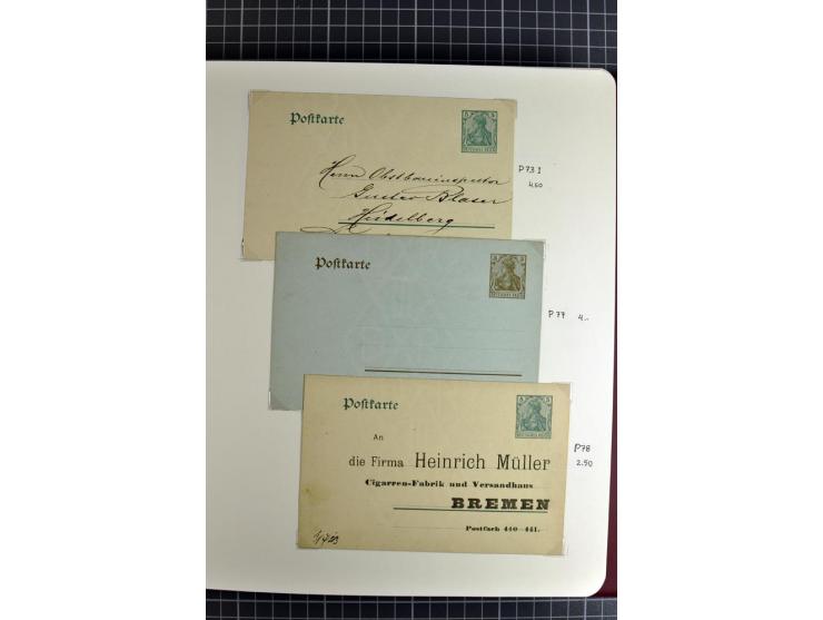 1872/1945, umfangreiche Sammlung Briefe und Karten ab Brustschilde mit nachverwendeten Stempeln, Hufeisenstempeln, des Weiter
