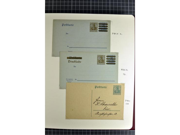 1872/1945, umfangreiche Sammlung Briefe und Karten ab Brustschilde mit nachverwendeten Stempeln, Hufeisenstempeln, des Weiter