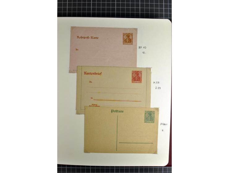 1872/1945, umfangreiche Sammlung Briefe und Karten ab Brustschilde mit nachverwendeten Stempeln, Hufeisenstempeln, des Weiter