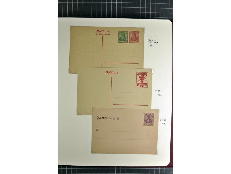 1872/1945, umfangreiche Sammlung Briefe und Karten ab Brustschilde mit nachverwendeten Stempeln, Hufeisenstempeln, des Weiter