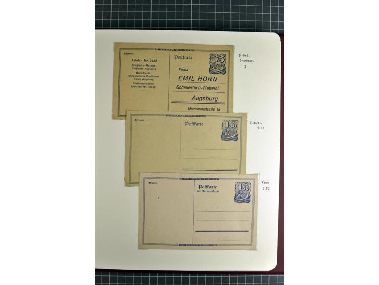 1872/1945, umfangreiche Sammlung Briefe und Karten ab Brustschilde mit nachverwendeten Stempeln, Hufeisenstempeln, des Weiter