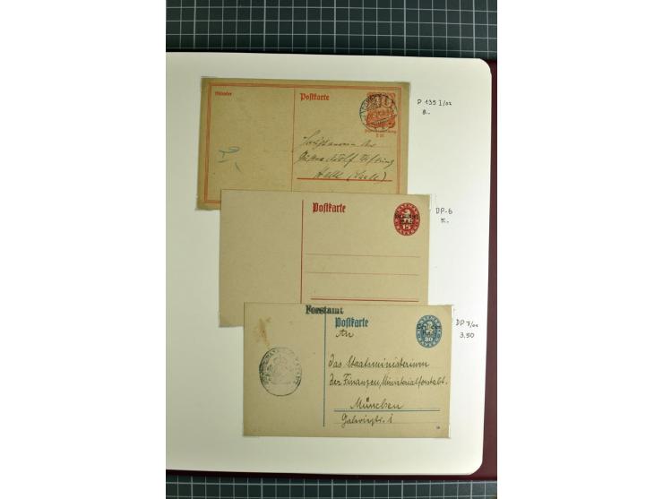 1872/1945, umfangreiche Sammlung Briefe und Karten ab Brustschilde mit nachverwendeten Stempeln, Hufeisenstempeln, des Weiter