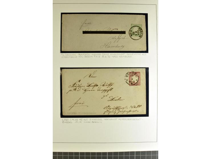 1872/74, Brustschilde-Briefe-Sammlung mit 20 interessanten Briefen, dabei Mischfrankaturen mit NDP 10 und 30 Gr.-Marken, Misc