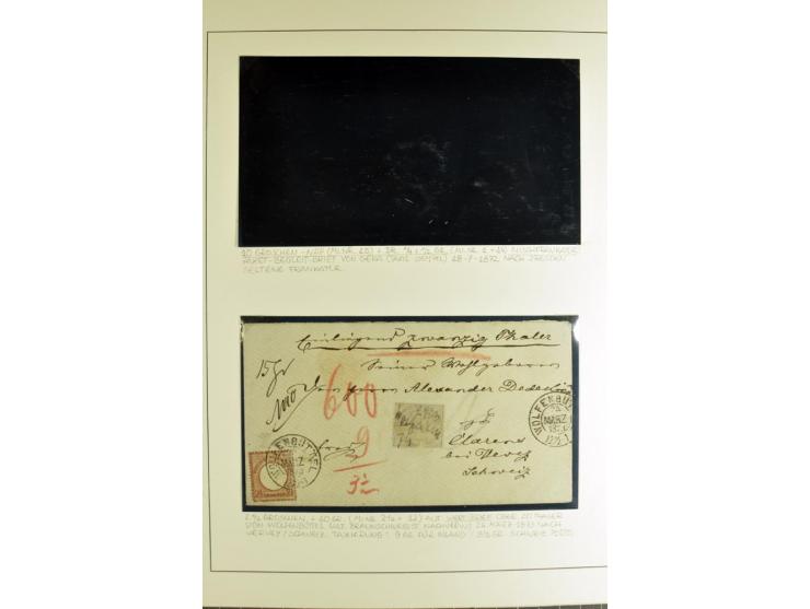 1872/74, Brustschilde-Briefe-Sammlung mit 20 interessanten Briefen, dabei Mischfrankaturen mit NDP 10 und 30 Gr.-Marken, Misc