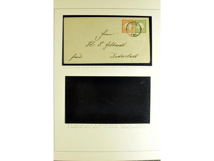 1872/74, Brustschilde-Briefe-Sammlung mit 20 interessanten Briefen, dabei Mischfrankaturen mit NDP 10 und 30 Gr.-Marken, Misc