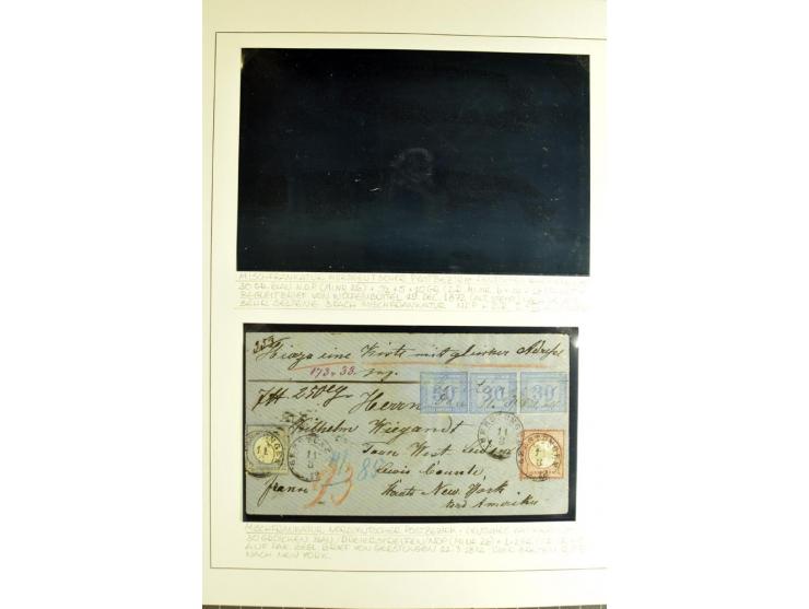 1872/74, Brustschilde-Briefe-Sammlung mit 20 interessanten Briefen, dabei Mischfrankaturen mit NDP 10 und 30 Gr.-Marken, Misc