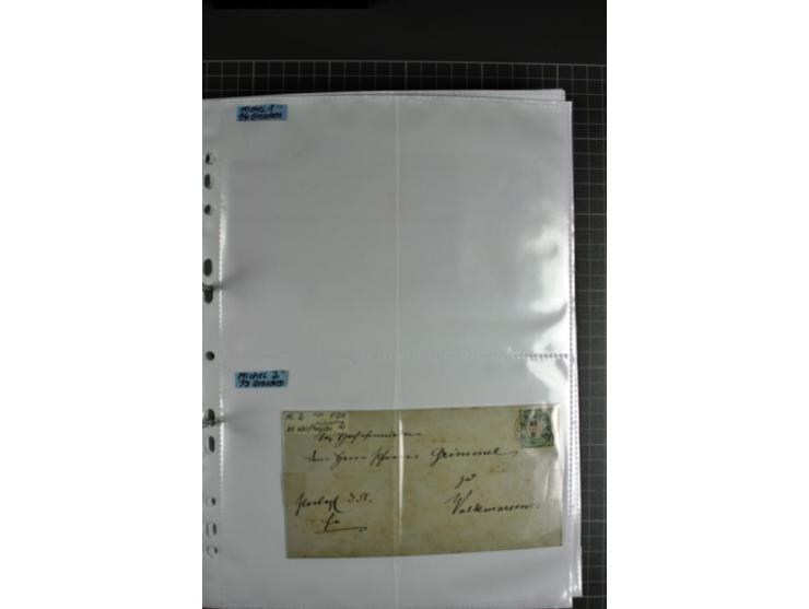 1872/74, interessanter Posten mit ca. 70 Briefen, dabei EF und MEF, bessere Frankaturen (u.a. Mi.-Nr. 8 auf Brief in den eige