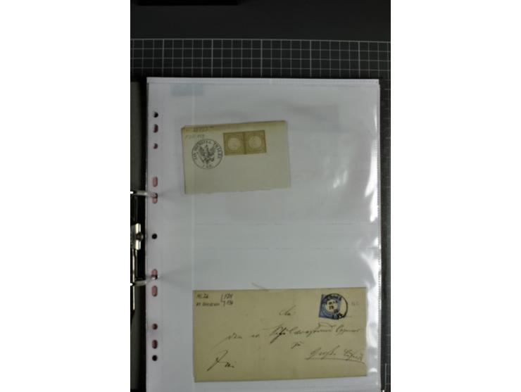 1872/74, interessanter Posten mit ca. 70 Briefen, dabei EF und MEF, bessere Frankaturen (u.a. Mi.-Nr. 8 auf Brief in den eige