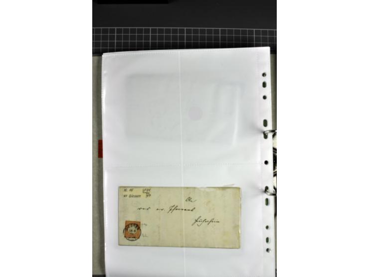 1872/74, interessanter Posten mit ca. 70 Briefen, dabei EF und MEF, bessere Frankaturen (u.a. Mi.-Nr. 8 auf Brief in den eige