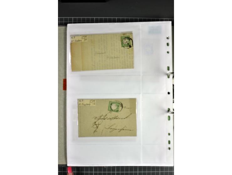 1872/74, interessanter Posten mit ca. 70 Briefen, dabei EF und MEF, bessere Frankaturen (u.a. Mi.-Nr. 8 auf Brief in den eige