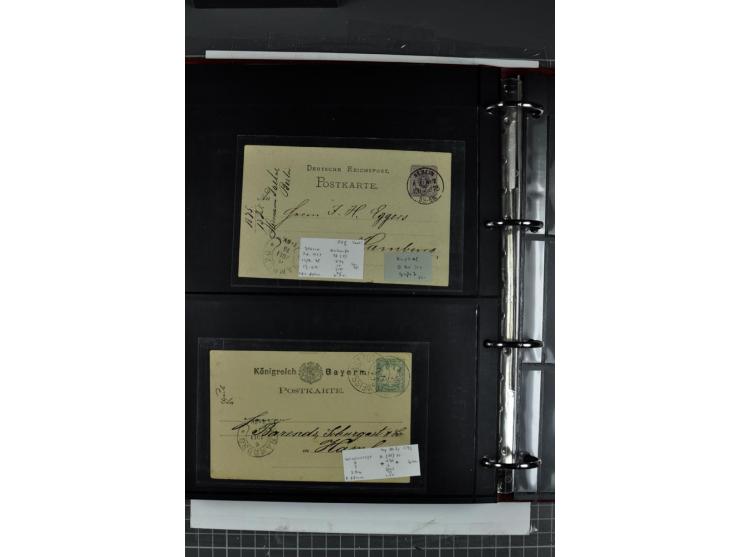 1872/75, Brustschilde-Spezialsammlung mit 44 ungebrauchten und gestempelten Ganzsachen-Umschlägen und -Karten, dabei 2 Karten