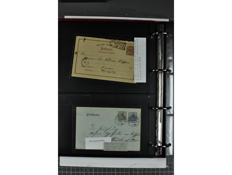 1872/75, Brustschilde-Spezialsammlung mit 44 ungebrauchten und gestempelten Ganzsachen-Umschlägen und -Karten, dabei 2 Karten