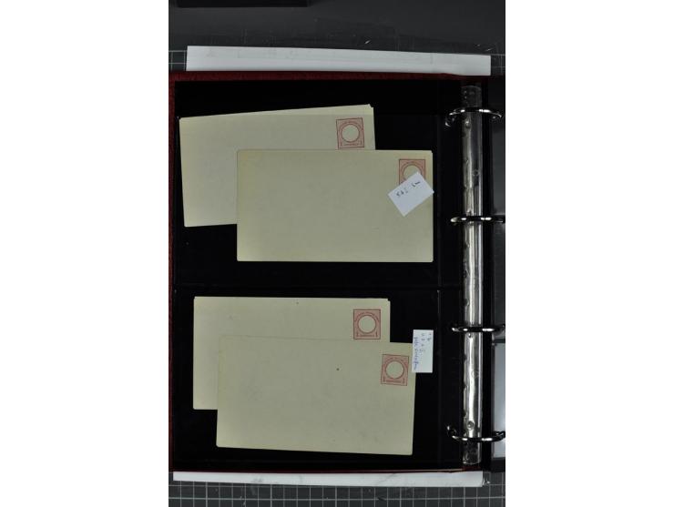 1872/75, Brustschilde-Spezialsammlung mit 44 ungebrauchten und gestempelten Ganzsachen-Umschlägen und -Karten, dabei 2 Karten