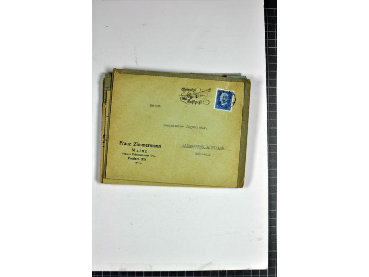 1898/1935, interessante Parie inkl. etwas Bayern mit ca. 70 Briefen, Karten und Ganzsachen, Schwerpunkt Infla mit Auslandsfra