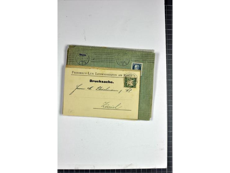 1898/1935, interessante Parie inkl. etwas Bayern mit ca. 70 Briefen, Karten und Ganzsachen, Schwerpunkt Infla mit Auslandsfra