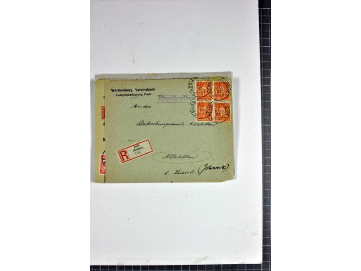 1898/1935, interessante Parie inkl. etwas Bayern mit ca. 70 Briefen, Karten und Ganzsachen, Schwerpunkt Infla mit Auslandsfra