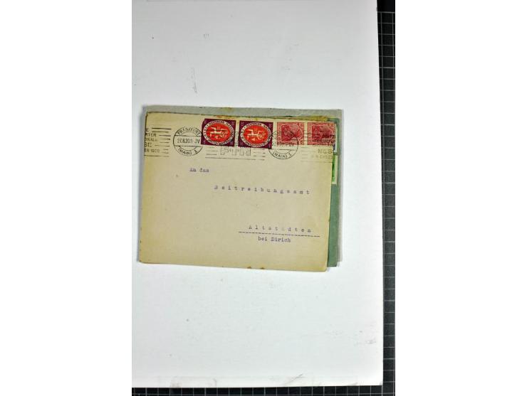 1898/1935, interessante Parie inkl. etwas Bayern mit ca. 70 Briefen, Karten und Ganzsachen, Schwerpunkt Infla mit Auslandsfra