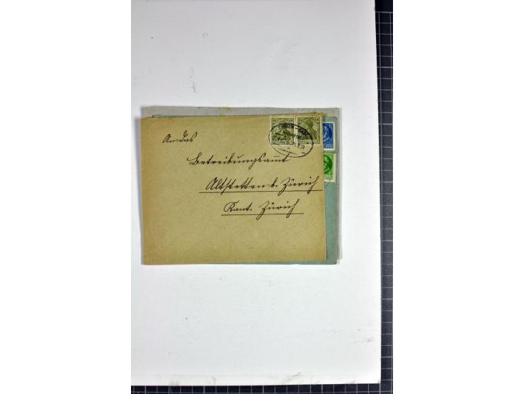 1898/1935, interessante Parie inkl. etwas Bayern mit ca. 70 Briefen, Karten und Ganzsachen, Schwerpunkt Infla mit Auslandsfra