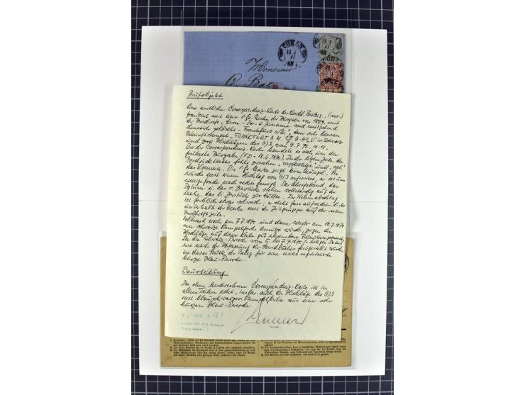 HUFEISENSTEMPEL: 1868/79, 10 Briefe und 7 Briefstücke mir besseren Stempeln u.a. von Elberfeld, Graudenz, Königsberg, etc., 2