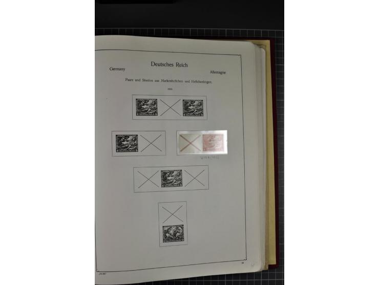 ZUSAMMENDRUCKE: 1911/45, ungebrauchte und postfrische Sammlung, sauber im KABE-Vordruckalbum gesammelt, dabei Markenheftchen 