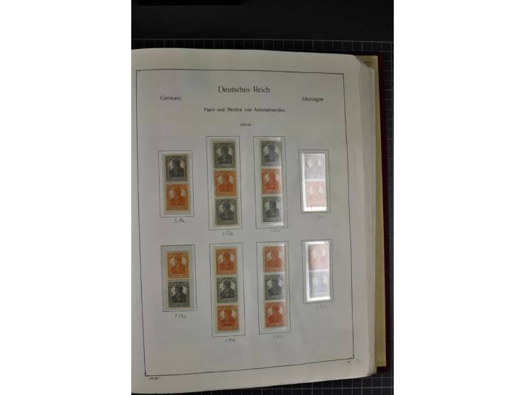 ZUSAMMENDRUCKE: 1911/45, ungebrauchte und postfrische Sammlung, sauber im KABE-Vordruckalbum gesammelt, dabei Markenheftchen 