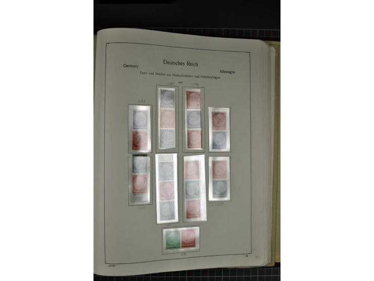ZUSAMMENDRUCKE: 1911/45, ungebrauchte und postfrische Sammlung, sauber im KABE-Vordruckalbum gesammelt, dabei Markenheftchen 