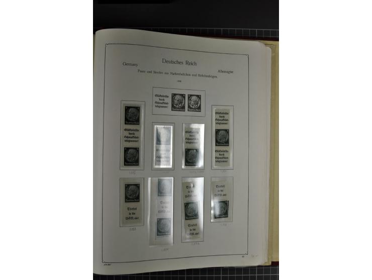ZUSAMMENDRUCKE: 1911/45, ungebrauchte und postfrische Sammlung, sauber im KABE-Vordruckalbum gesammelt, dabei Markenheftchen 