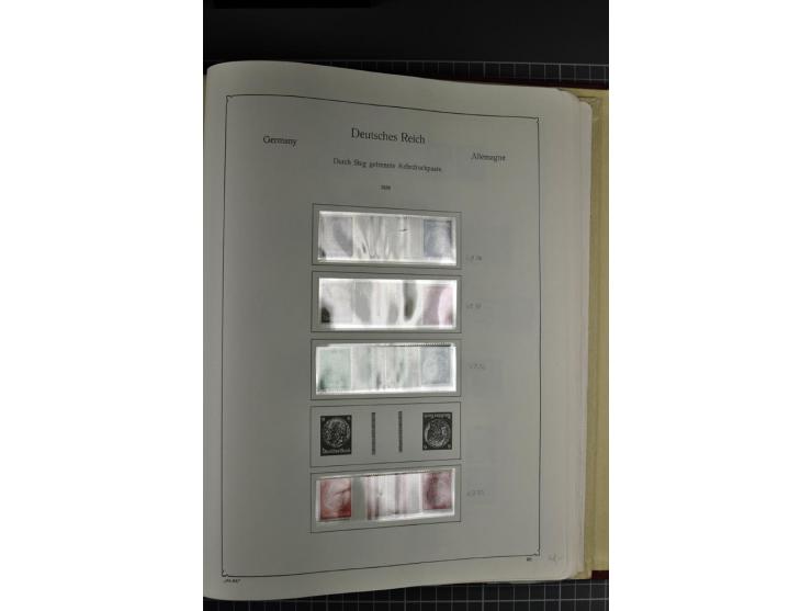 ZUSAMMENDRUCKE: 1911/45, ungebrauchte und postfrische Sammlung, sauber im KABE-Vordruckalbum gesammelt, dabei Markenheftchen 