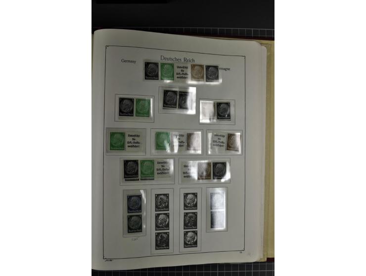 ZUSAMMENDRUCKE: 1911/45, ungebrauchte und postfrische Sammlung, sauber im KABE-Vordruckalbum gesammelt, dabei Markenheftchen 